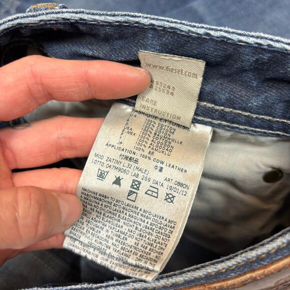 Diesel Zatiny Regular Bootcut Flare Jeans Men's 29x29 Y2K Streetwear - Picture 12 of 14